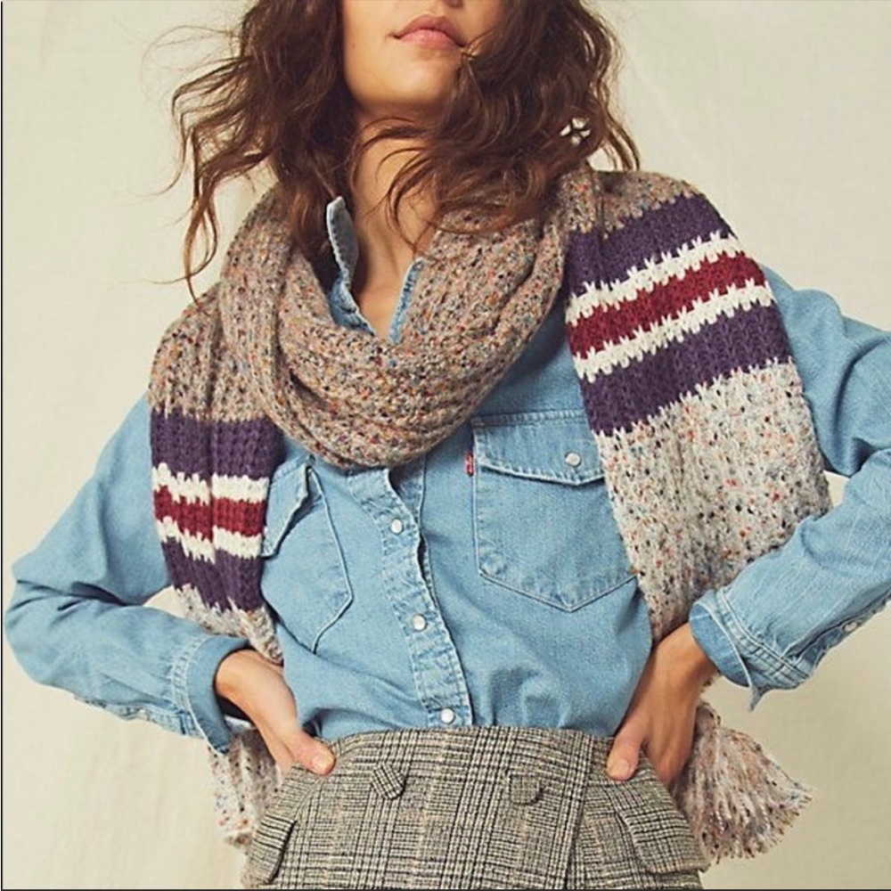 Free People varsity scarf. EUC from a non smoking home.